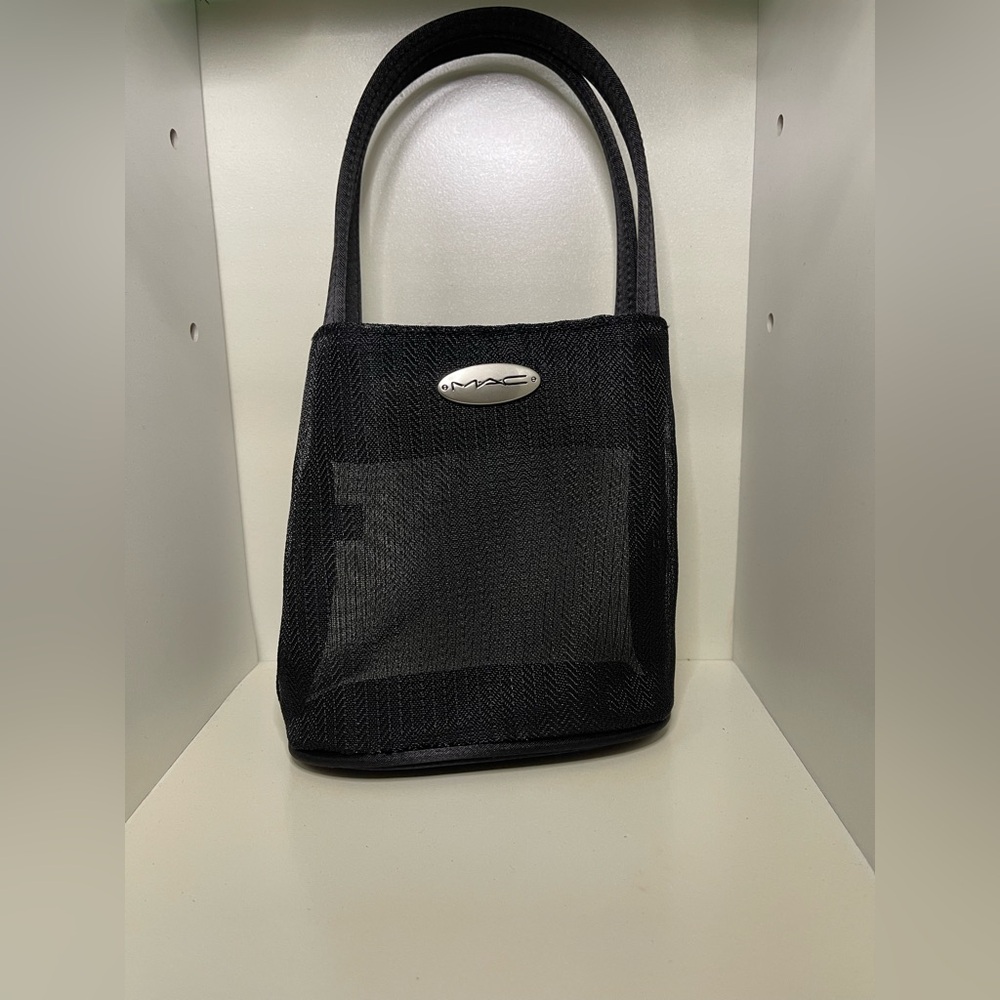 MAC Cosmetics Black Mesh Women's Bag